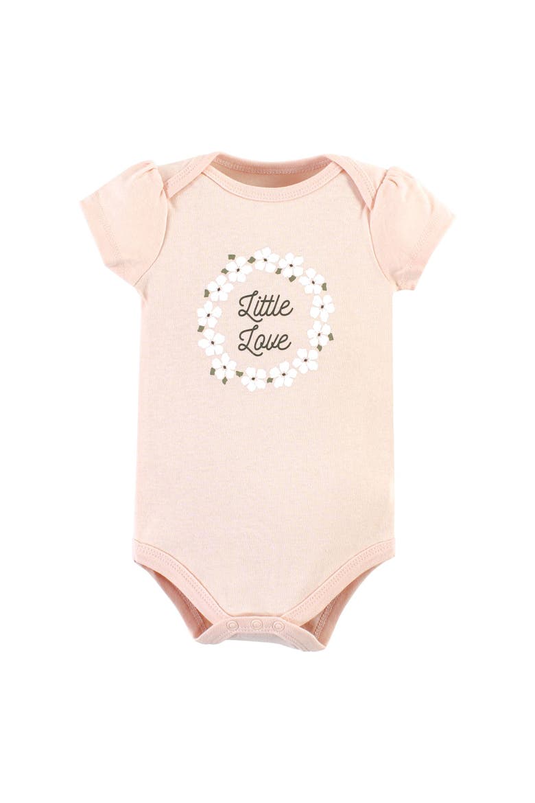 Comfortable All-Cotton Bodysuit 3Pk, Alternate, color, Sage Floral Wreath