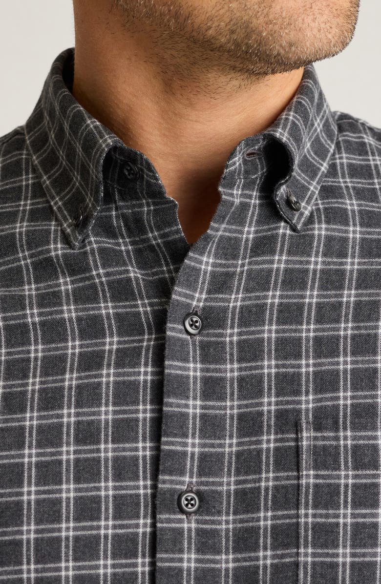 Bonobos Everyday Outline Check Lightweight Cotton Stretch Flannel Button-Down Shirt, Alternate, color, Newton Plaid C15