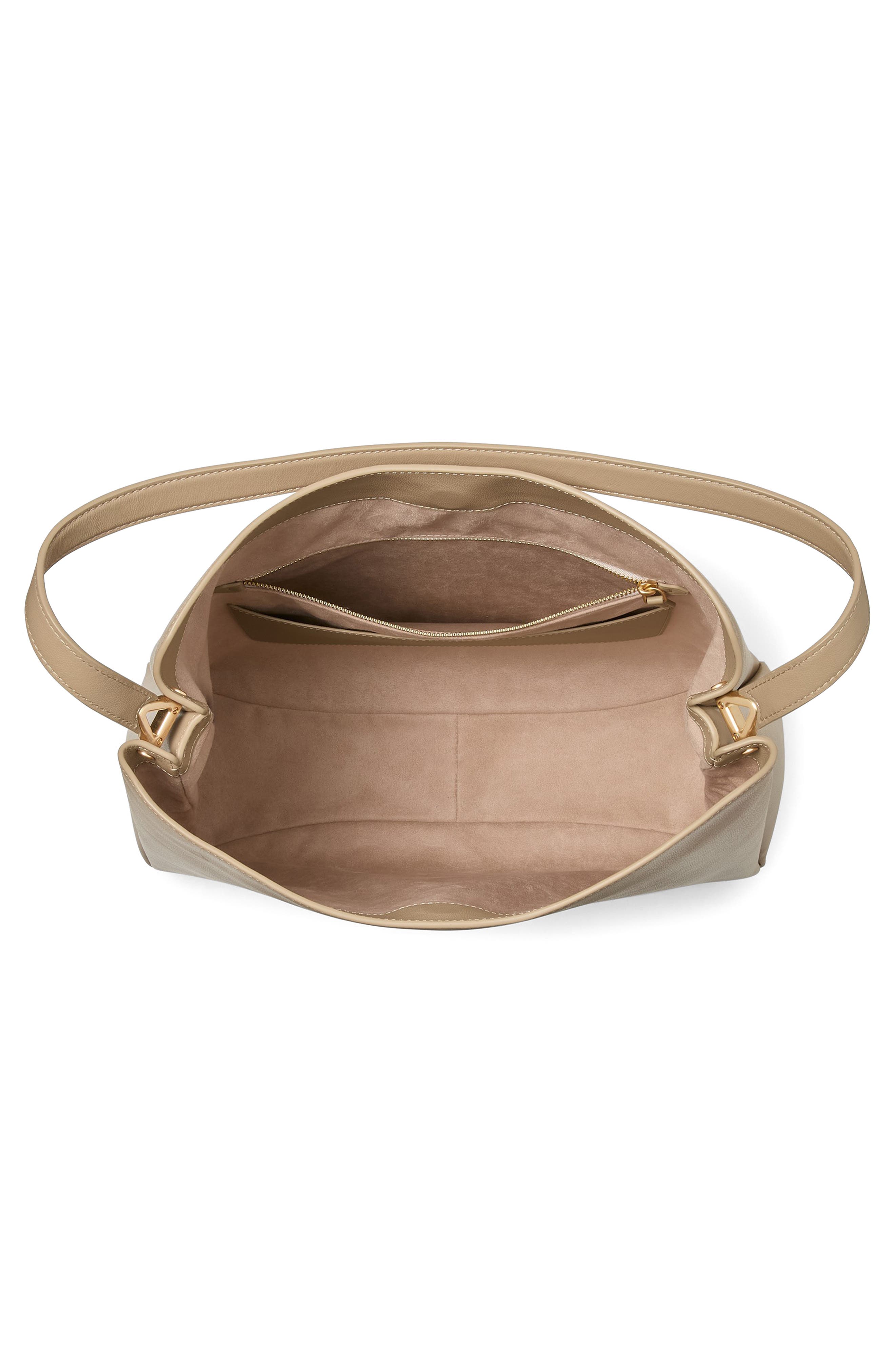 large grace leather shoulder bag, Alternate, color, TIMELESS TAUPE