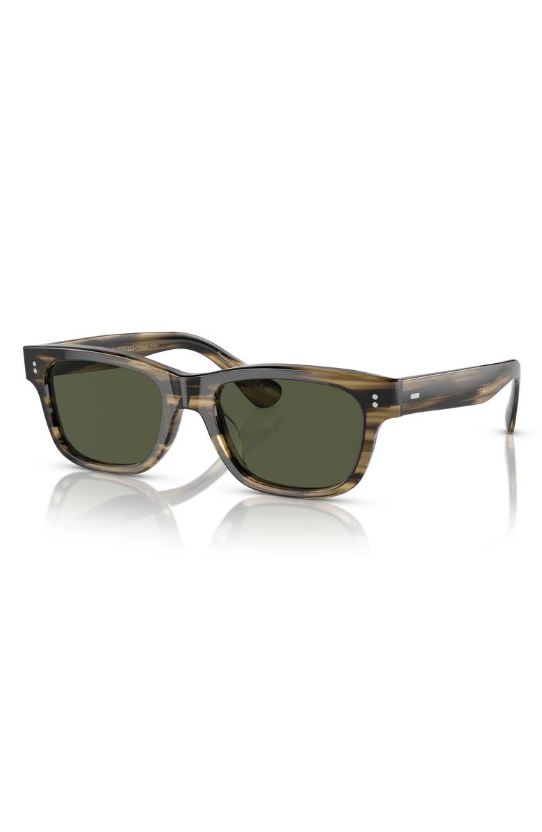 Oliver Peoples Rosson Sun 53mm Square Sunglasses, Alternate, color, Olive