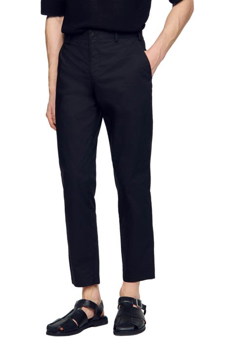 Cotton tapered trousers