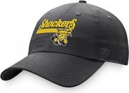 TOP OF THE WORLD Men's Top of the World Charcoal Wichita State Shockers Slice Adjustable Hat