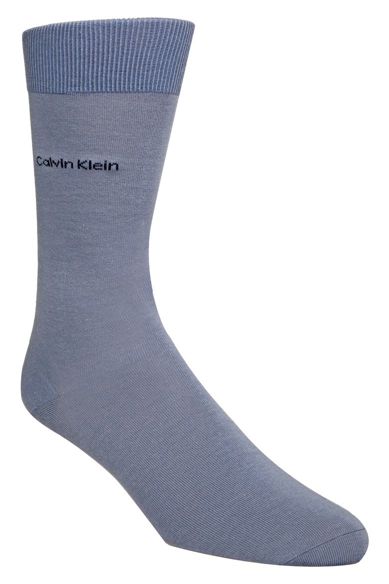 Giza Crew Socks, Main, color, STONEWASH3