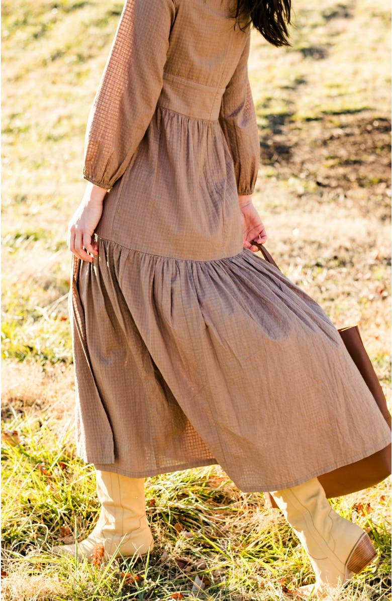ABLE Leia Long Sleeve Maxi Dress, Alternate, color, 