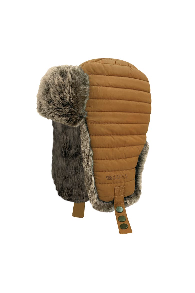 Phoebes Women's Puffy Trapper Hat, Alternate, color, Tobacco