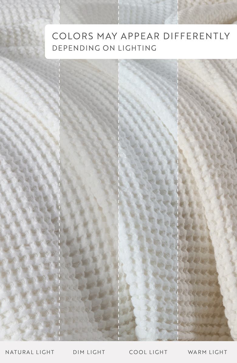 HOMESPUN <p>Waffle Weave Cotton Blanket</p>, Alternate, color, White