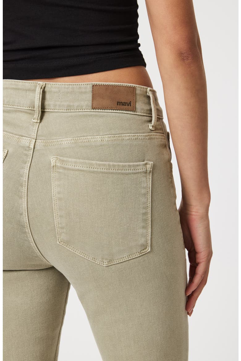 Anika High Waist Raw Hem Crop Flare Jeans, Alternate, color, GREEN FLEX BLUE
