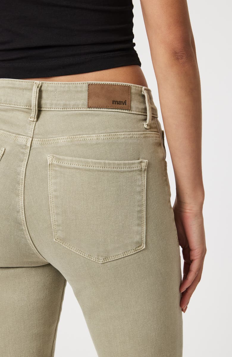 Mavi Jeans Anika High Waist Raw Hem Crop Flare Jeans, Alternate, color, Green Flex Blue