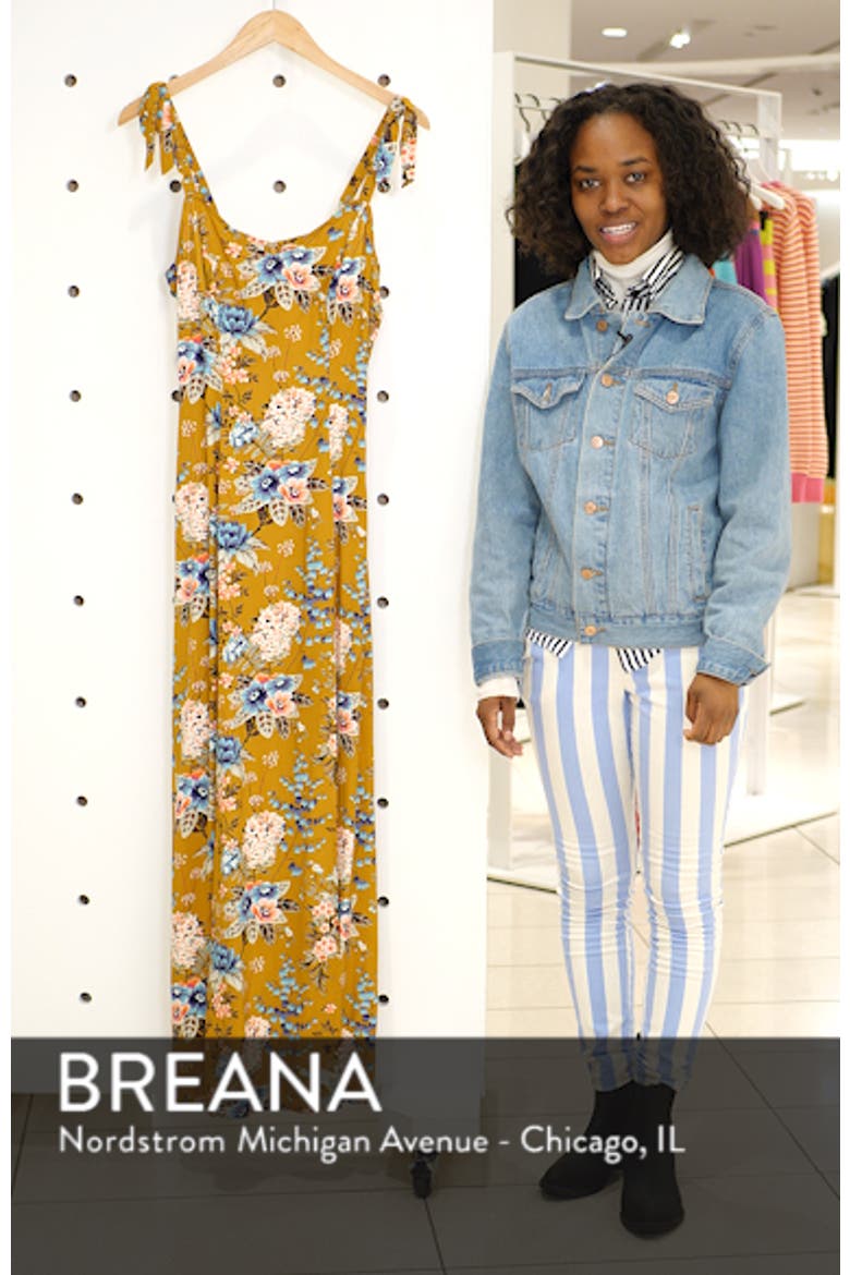 Floral Tie Strap Maxi Dress video