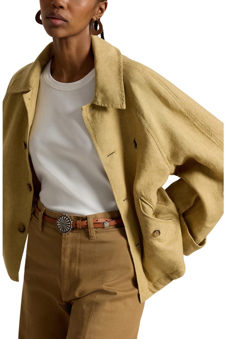 Boxy Linen Jacket, Main, color, CLASSIC CAMEL