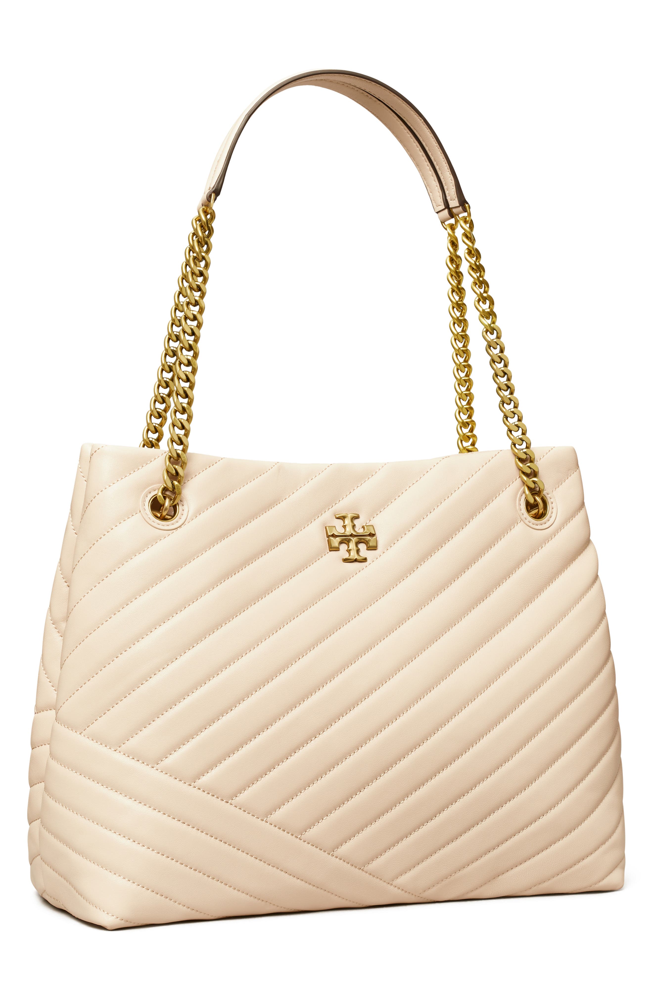 Tory Burch Kira Chevron Tote, Alternate, color, New Cream