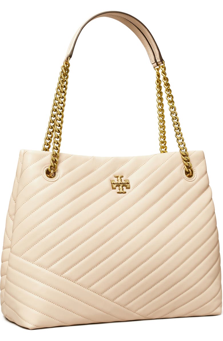 Tory Burch Kira Chevron Tote, Alternate, color, New Cream