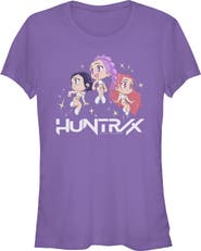 KPop Demon Hunters Junior's KPop Demon Hunters Chibi Trio Huntrix Graphic T-Shirt