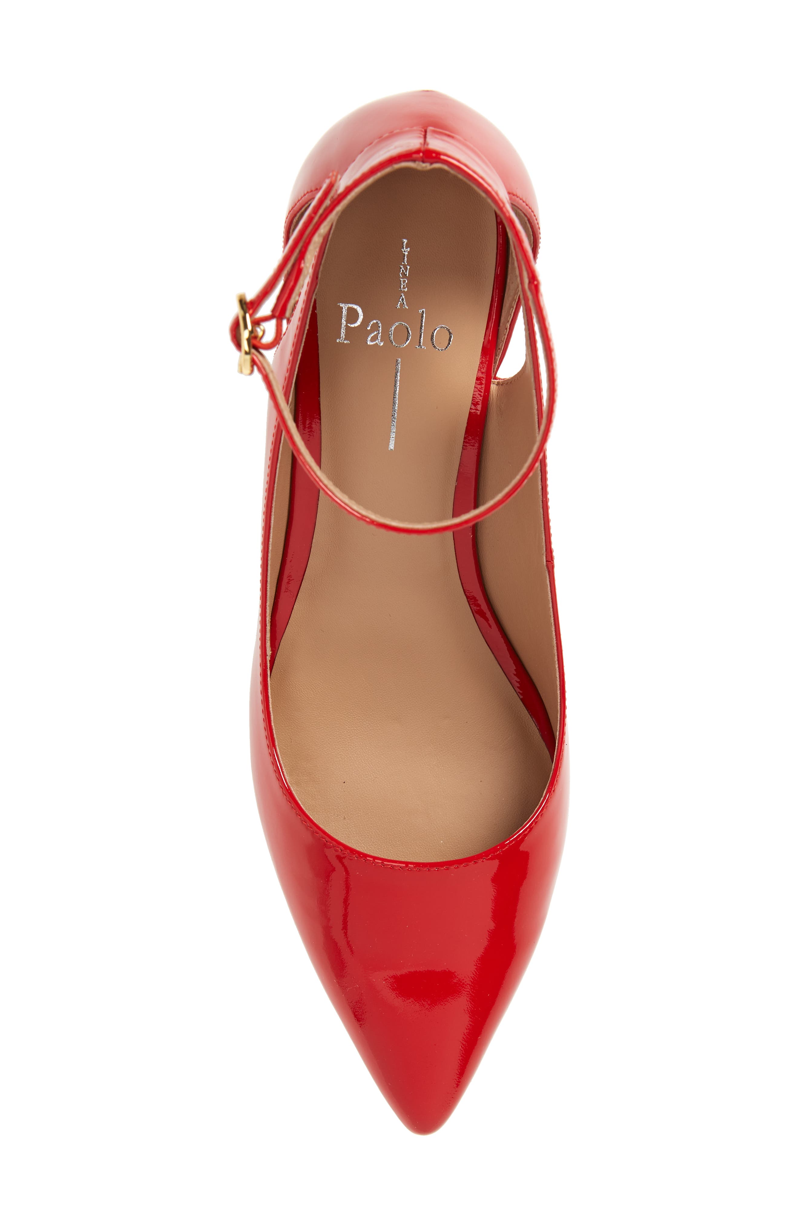 Carrie Ankle Strap Pump, Alternate, color, AURORA RED PATENT