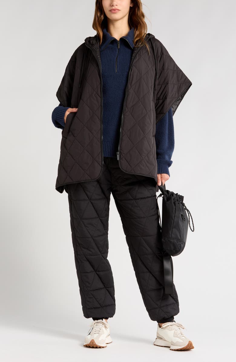 Zella Full Zip Quilted Cape, Alternate, color,