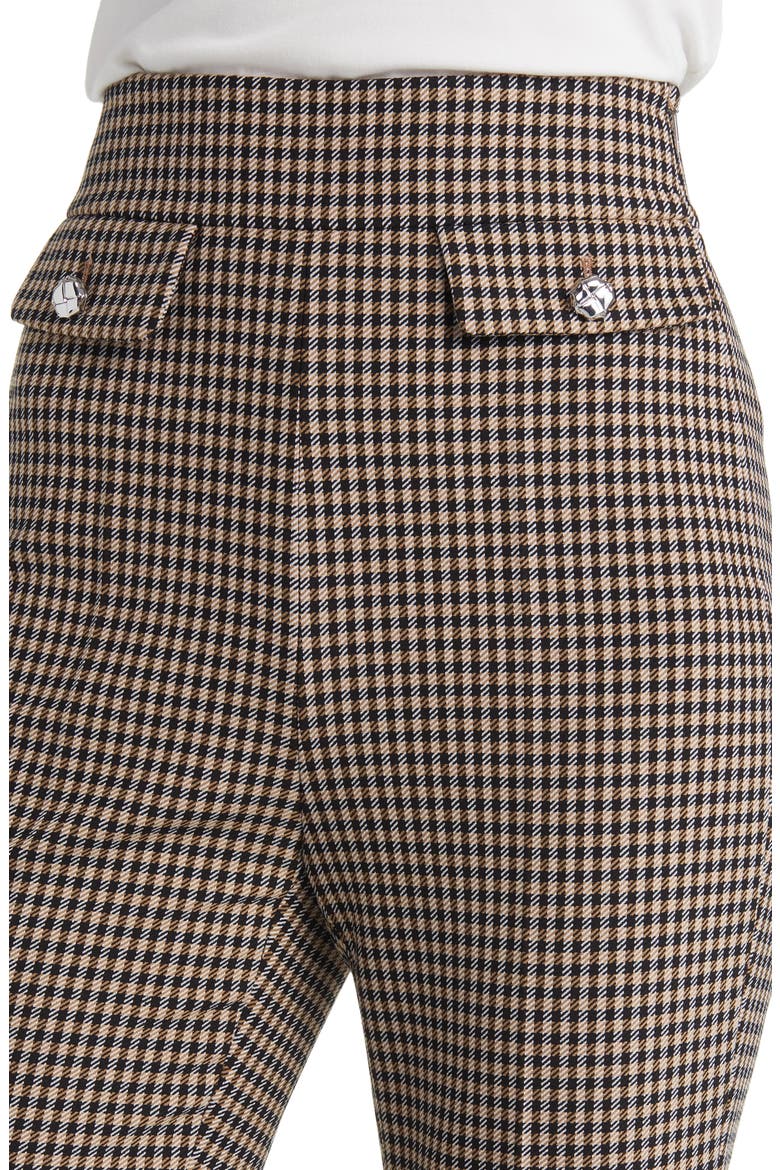 Tubeka Check Print Straight Leg Pants, Alternate, color, MED BGE