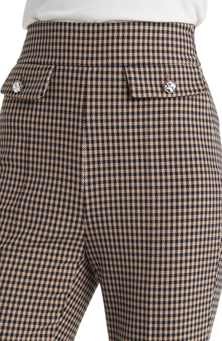 BOSS Tubeka Check Print Straight Leg Pants, Alternate, color, Med Bge