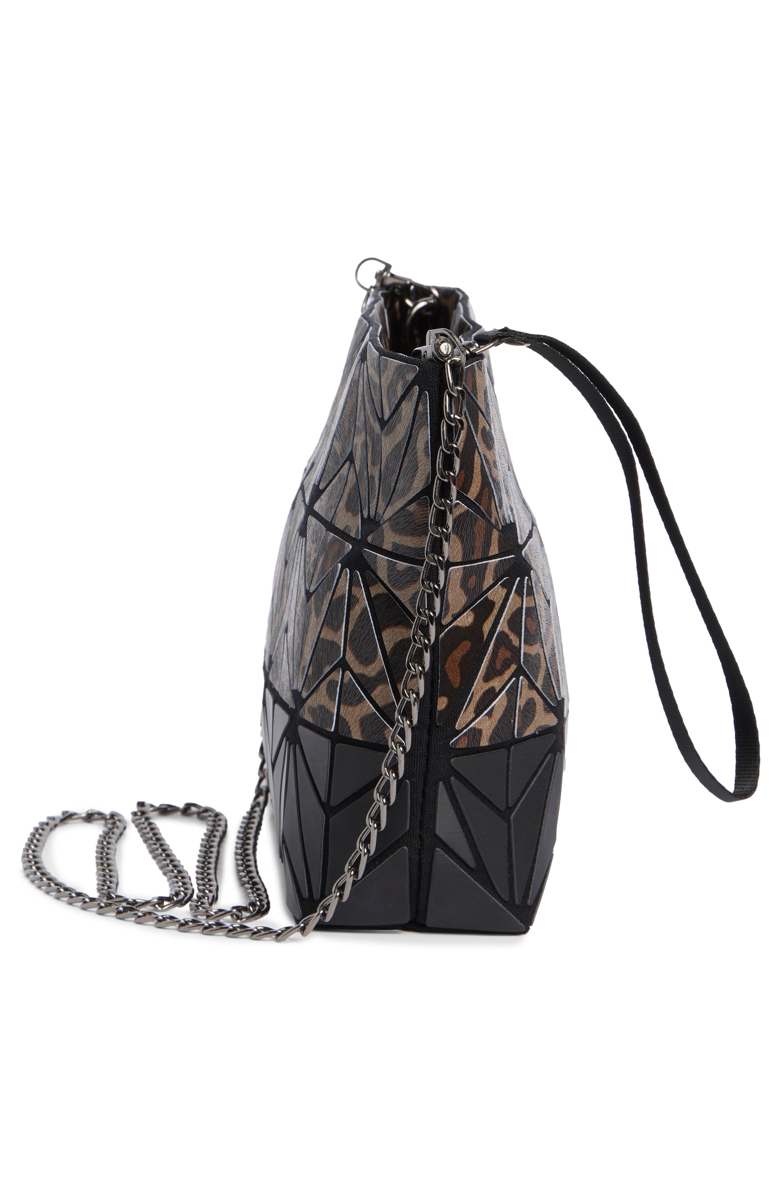 PATRIZIA LUCA Two-Tone Mosaic Clutch, Alternate, color, Brown Cheetah