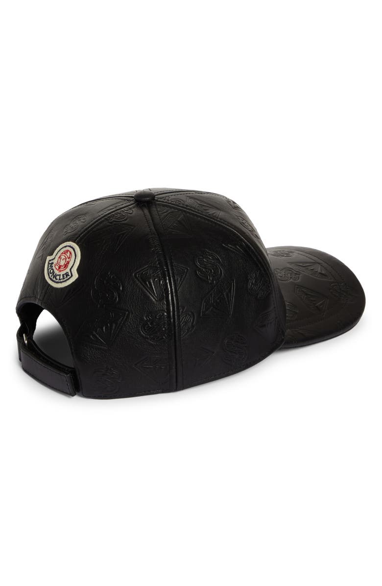 Moncler Genius x Billionaire Boys Club Leather Baseball Cap, Alternate, color, 