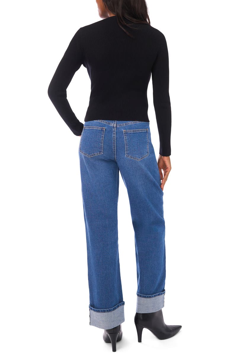 1.STATE Ribbed Crop Cardigan, Alternate, color, Rich Black