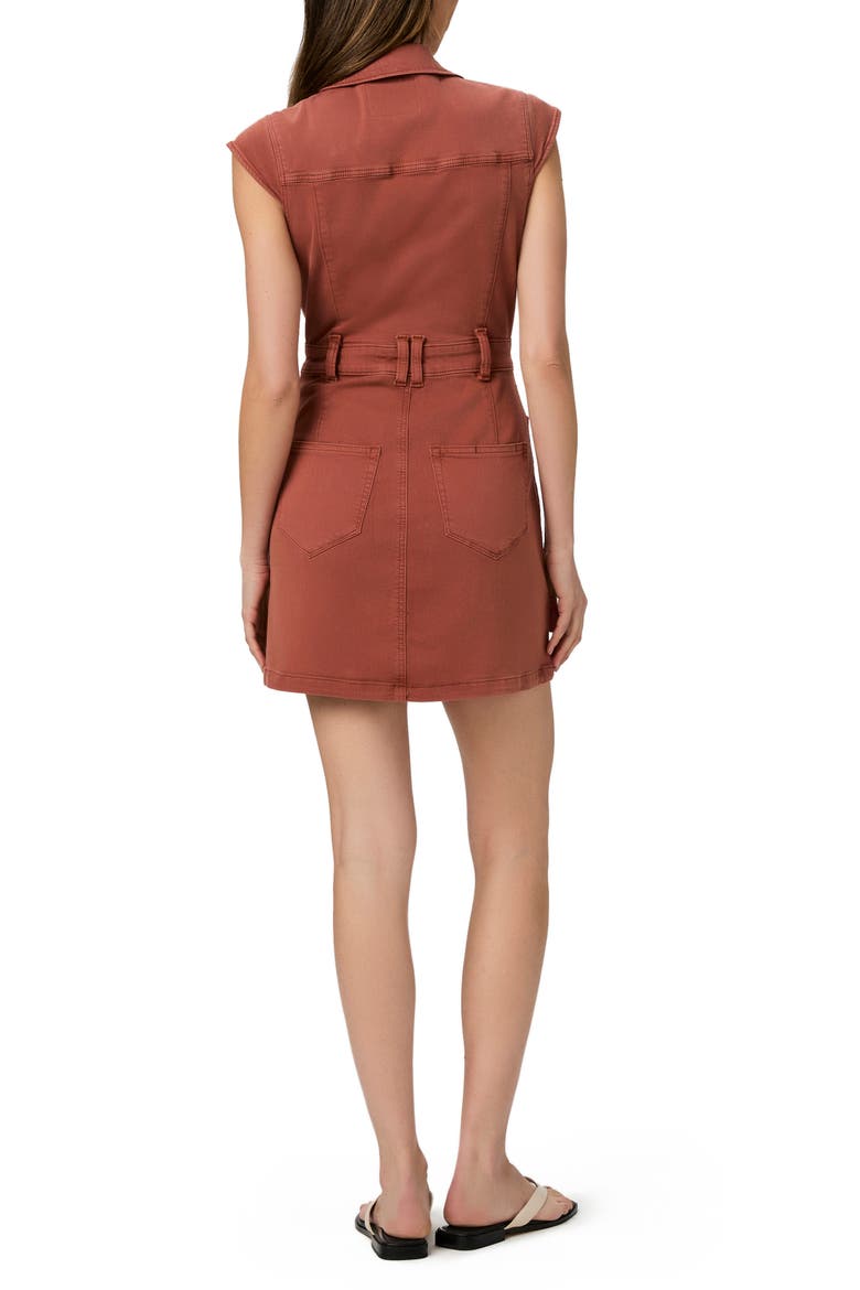 Jaxsyn Jolene Denim Mini Shirtdress, Alternate, color, VINTAGE CLAY SUNSET