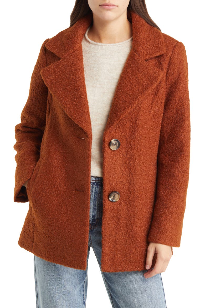 Brushed Coat, Alternate, color, COGNAC