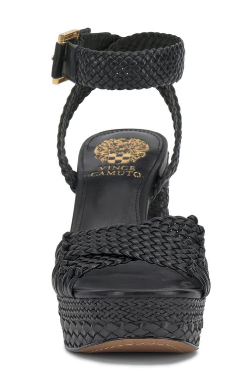 Vince Camuto Pessa Ankle Strap Platform Sandal In Black