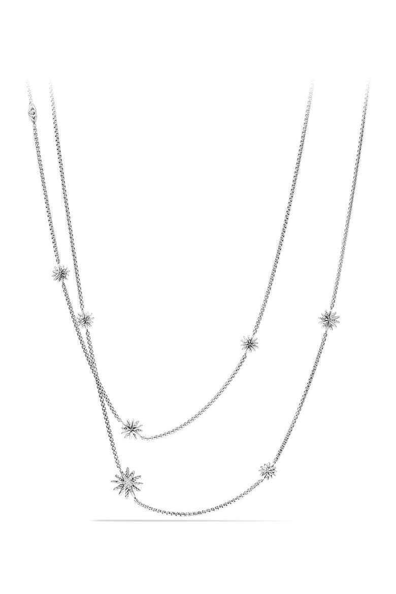 'Starburst' Station Necklace with Diamonds, Main, color, DIAMOND