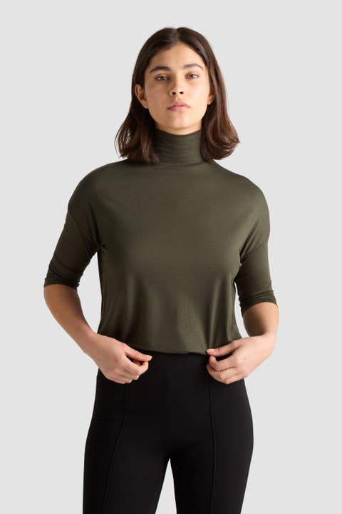 Tomasine Jersey Turtleneck Top