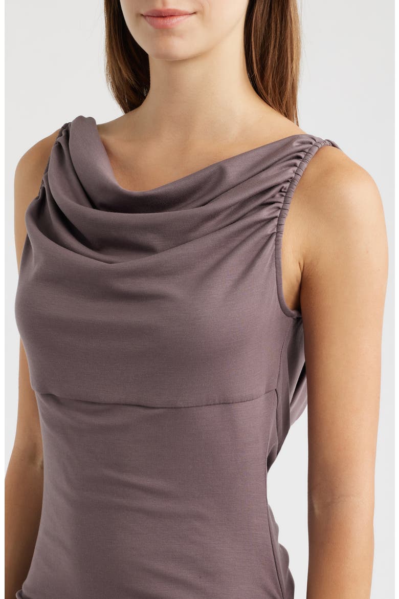 Diane Draped Minidress, Alternate, color, MAUVE