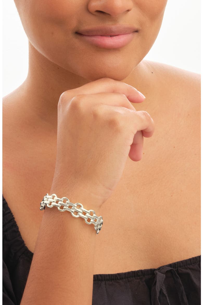 Remi Cuff Bracelet, Alternate, color, SILVER