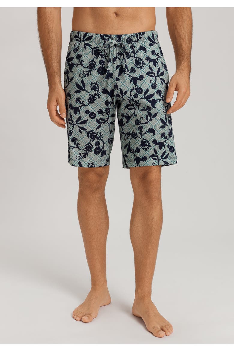 Night And Day Drawstring Cotton Shorts, Alternate, color, Moonshine Tiles
