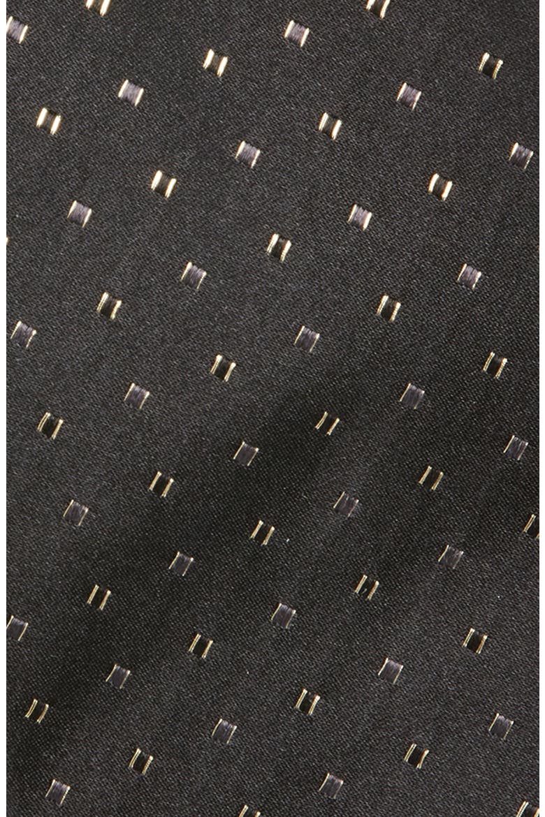 Silk & Gold Tie, Alternate, color, BLACK