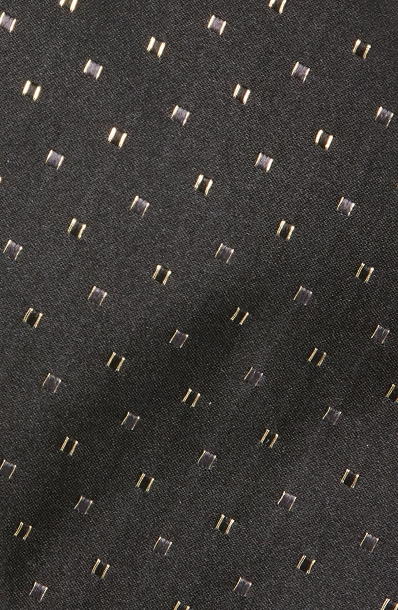 Canali Silk & Gold Tie, Alternate, color, Black