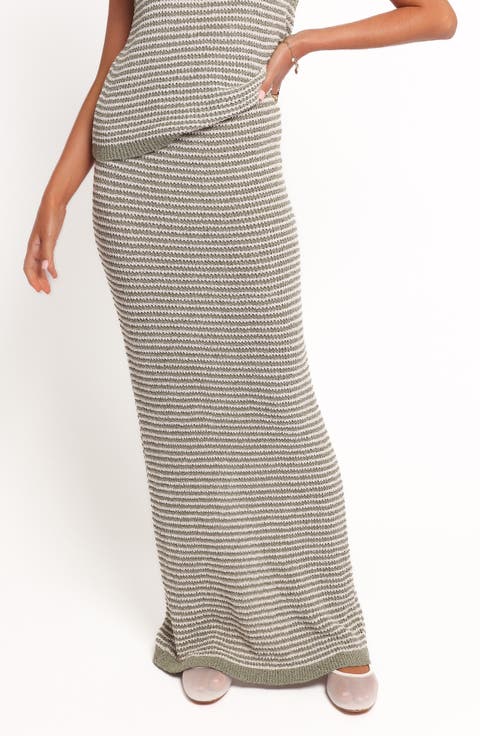Arella Stripe Knit Maxi Skirt