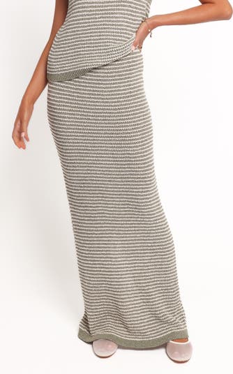 Arella Stripe Knit Maxi Skirt