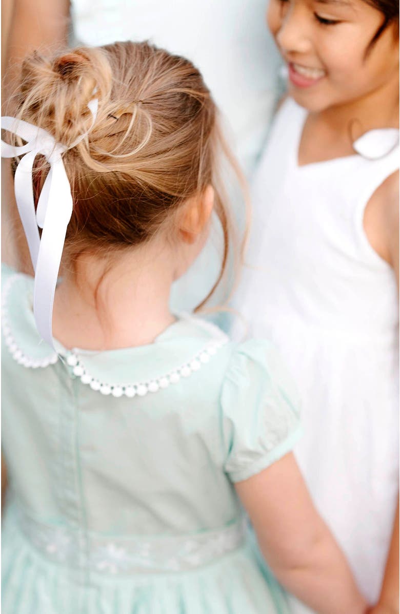 Hope & Henry Girls' Organic Puff Sleeve Smocked Party Dress, Kids, Alternate, color, 