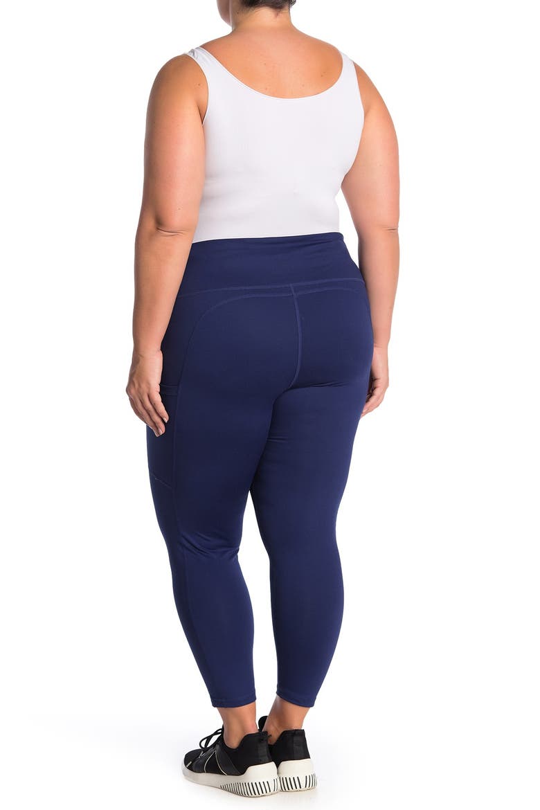 High Waisted Daily Pocket Leggings, Main, color, NAVY MEDIEVAL