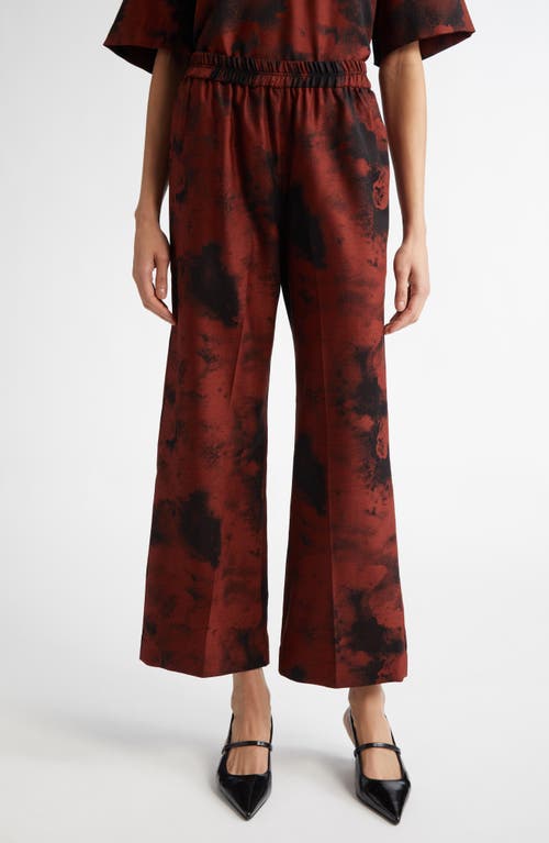 BITE Studios Wool Jacquard Pull-On Pants in Red/Black 