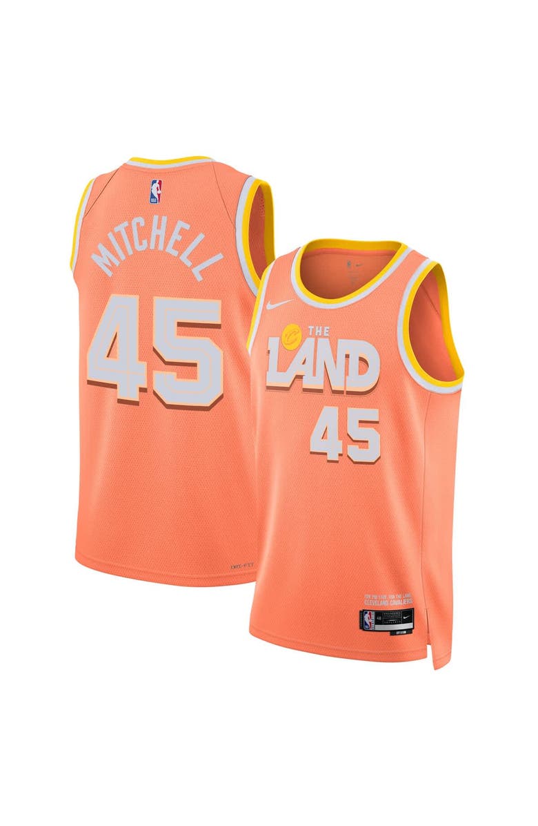 Nike Unisex Nike Donovan Mitchell Orange Cleveland Cavaliers 2025/26 Swingman Jersey - City Edition, Main, color, Orange