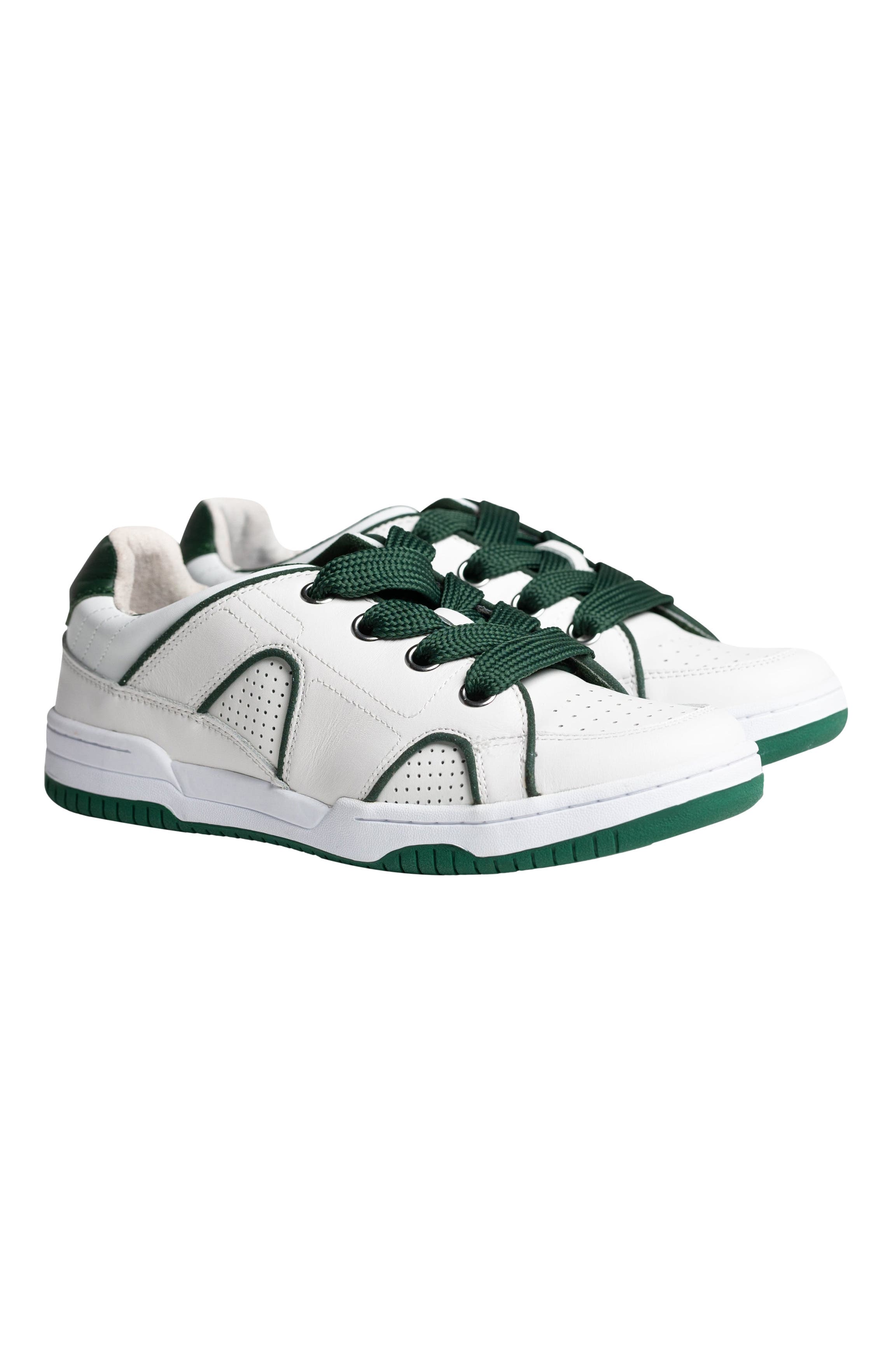Freshy Steezy Lites Sneaker, Alternate, color, White/Green