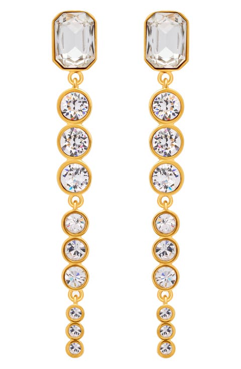 Cascading Rhinestone Drop Earrings
