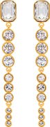 Oscar de la Renta Cascading Rhinestone Drop Earrings
