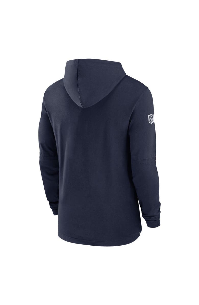 Nike Men's Nike Navy Dallas Cowboys 2024/25 Sideline Performance Long Sleeve Hoodie T-Shirt, Alternate, color, Navy