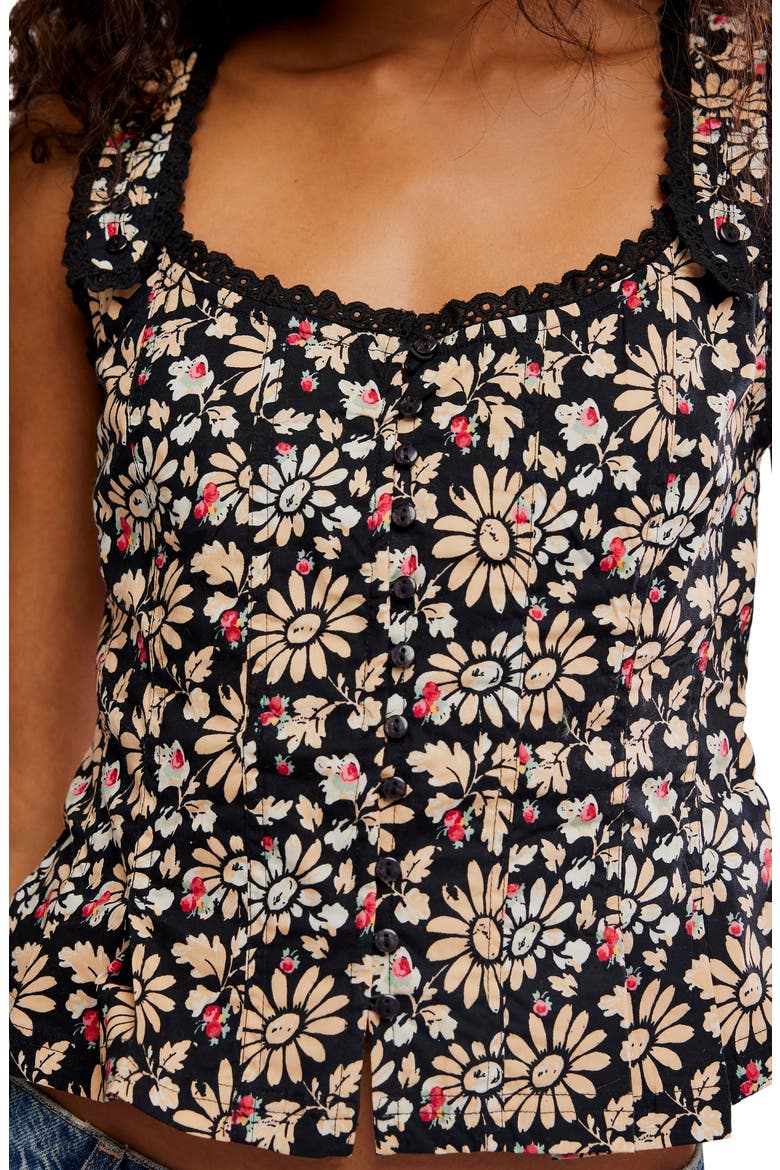 Bridgette Corset Peplum Top, Alternate, color, BLACK COMBO
