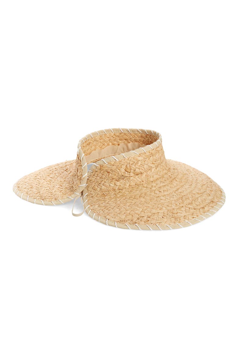 Del Mar Packable Straw Visor, Alternate, color, NAT