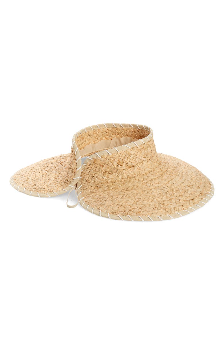 LSPACE Del Mar Packable Straw Visor, Alternate, color, Nat
