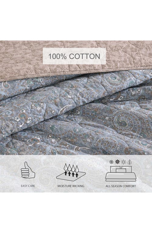 Stone Cottage Emilia Reversible Quilt & Sham Set In Gray