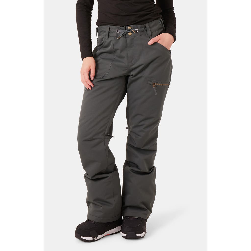Roxy Nadia Insulated Waterproof Snow Pants In Gray