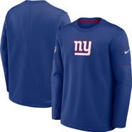 Nike Men's Nike Blue New York Giants Sideline Coaches Team Present Midweight Therma-FIT Sweatshirt